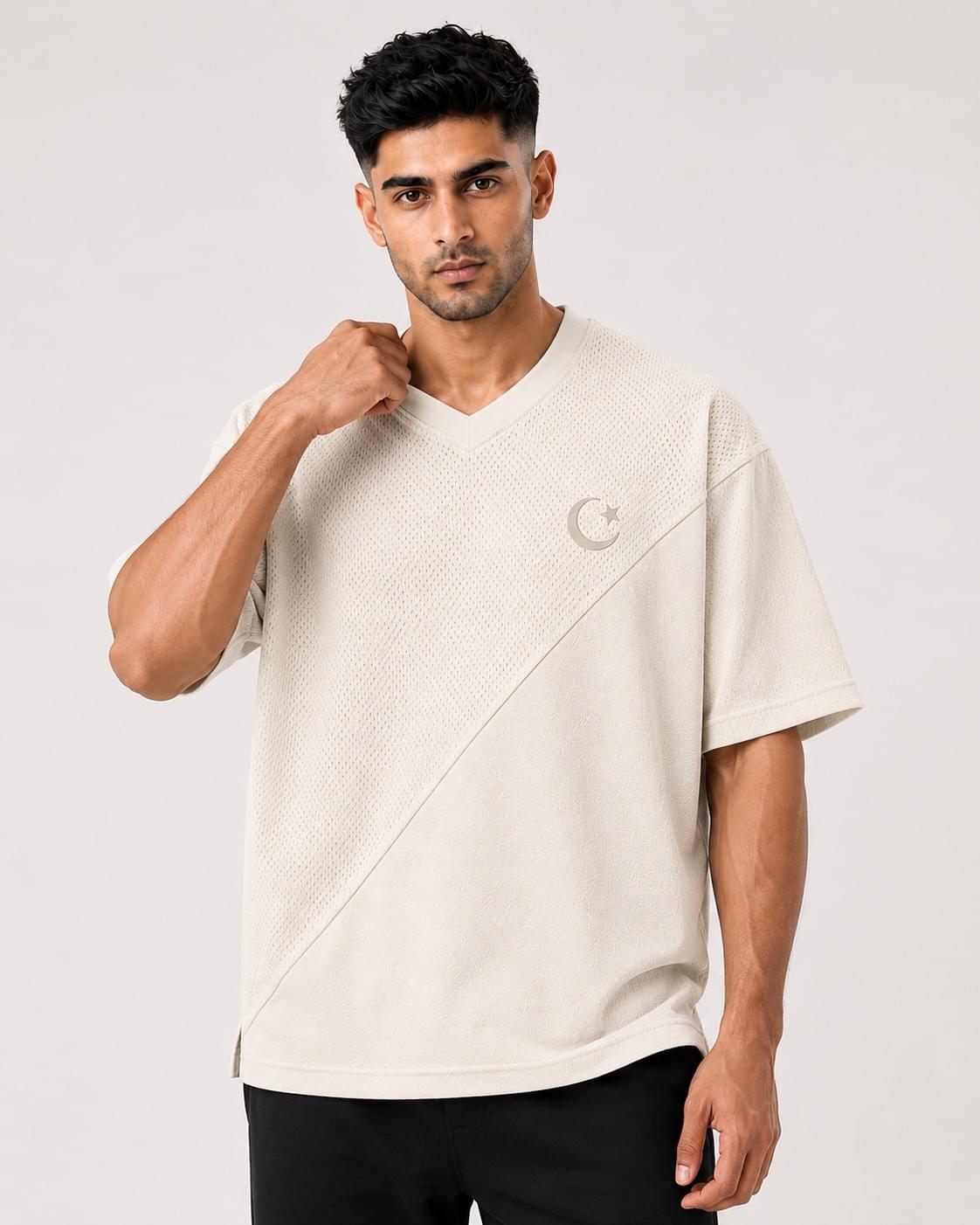Azadi Mesh Oversized Tee — Men