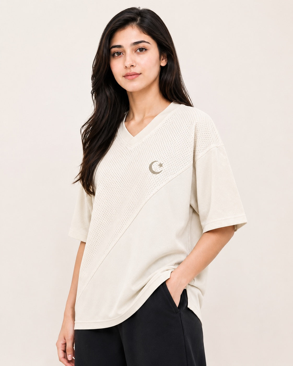 Azadi Mesh Oversized Tee — Women