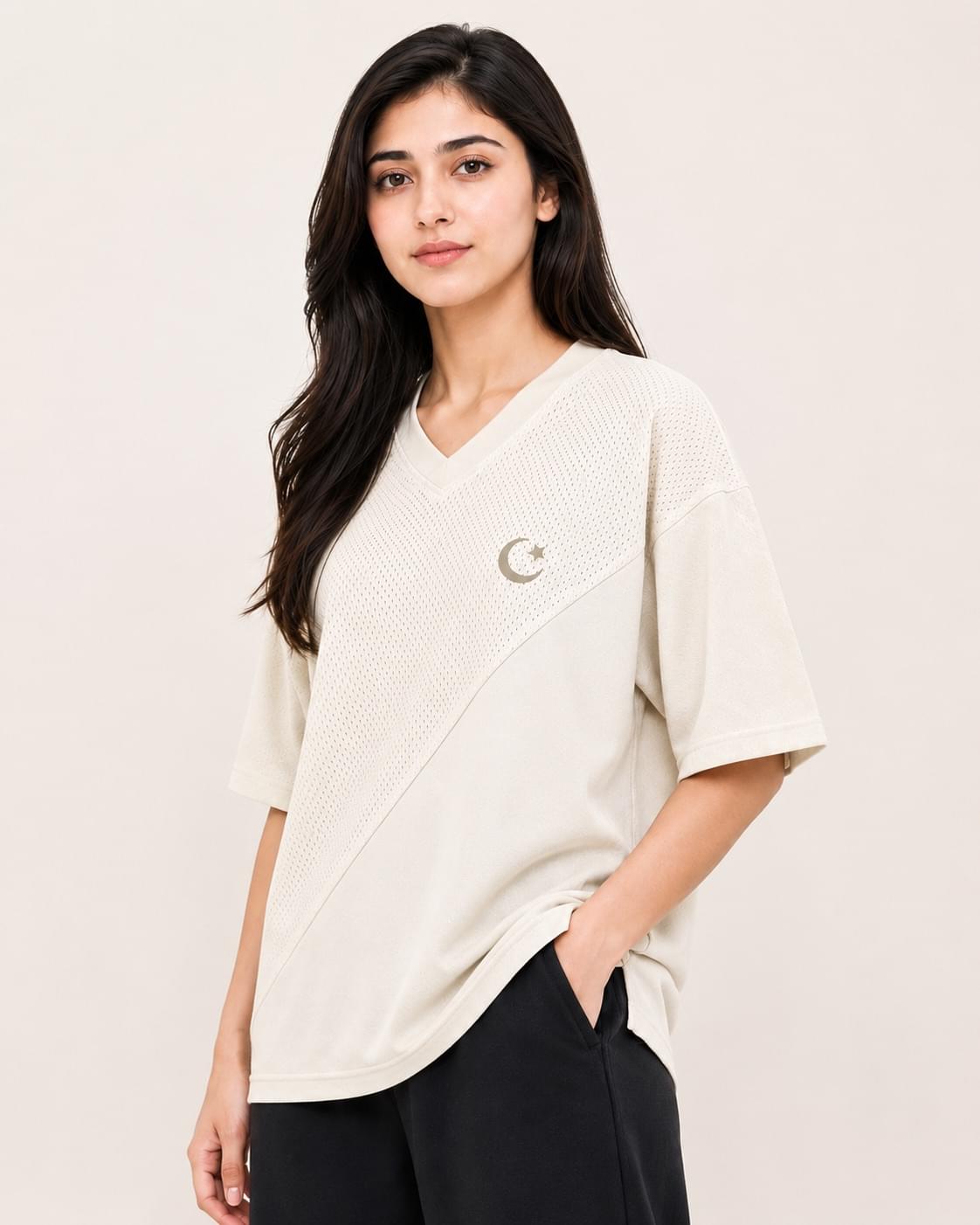 Azadi Mesh Oversized Tee — Women