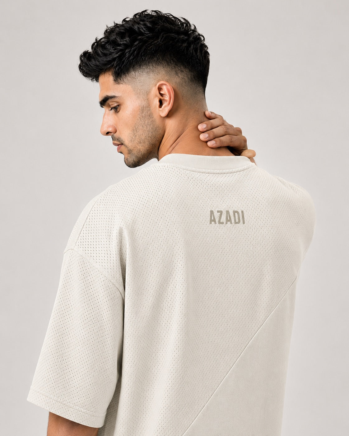 Azadi Mesh Oversized Tee — Men