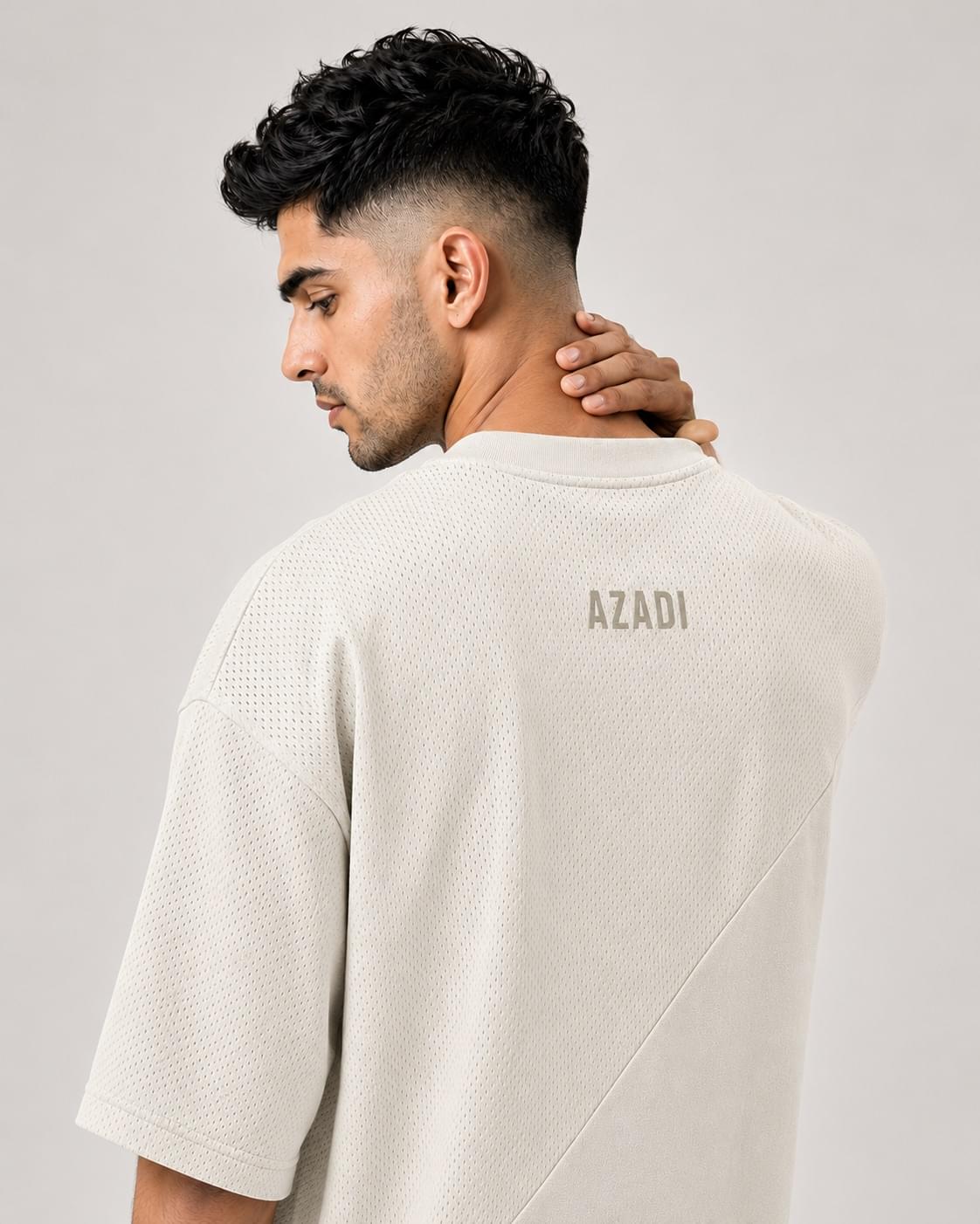 Azadi Mesh Oversized Tee — Men