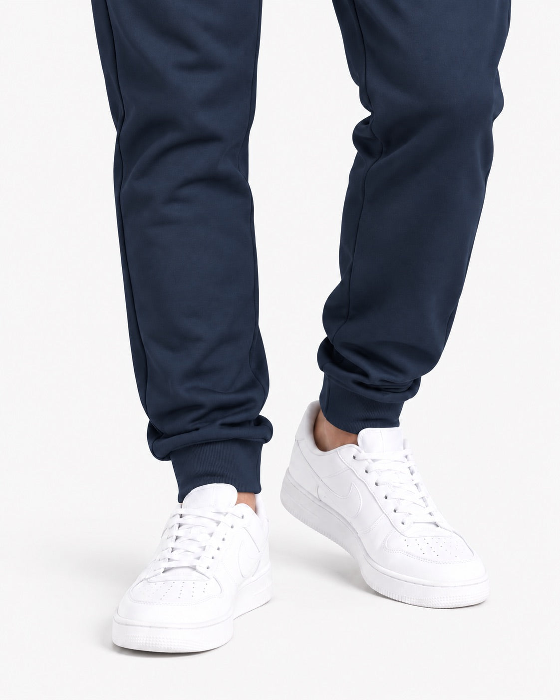 Stride Tracksuit - Deep Navy - ankle cuff detail - SALVYR premium gymwear Pakistan