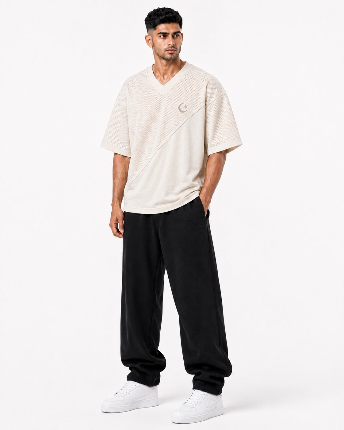 Azadi Mesh Oversized Tee — Men