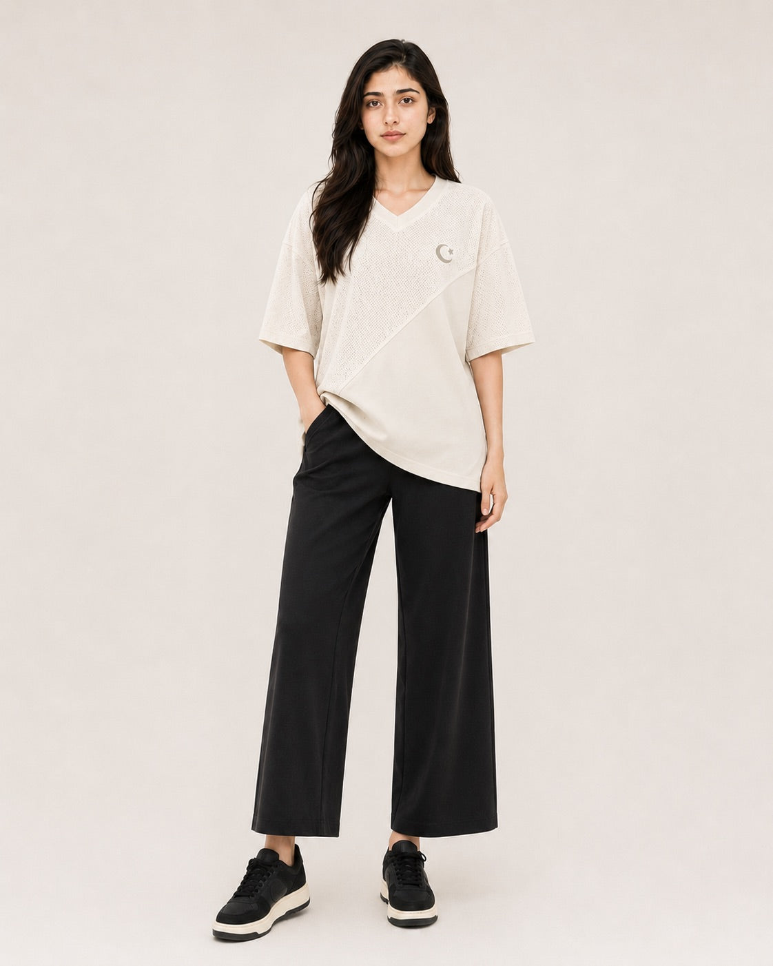 Azadi Mesh Oversized  Tee — Women