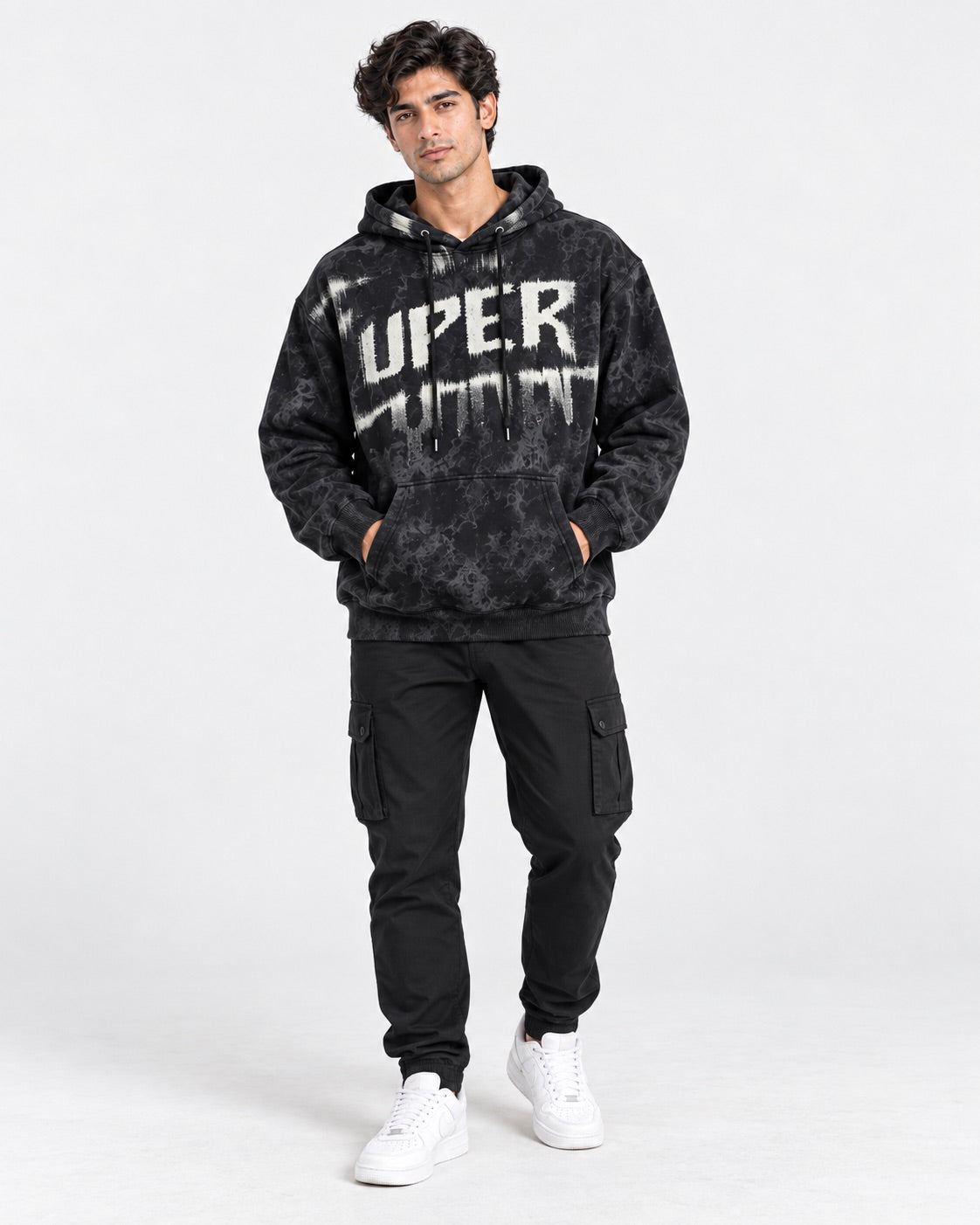 Tie-Dye Printed Hoodie