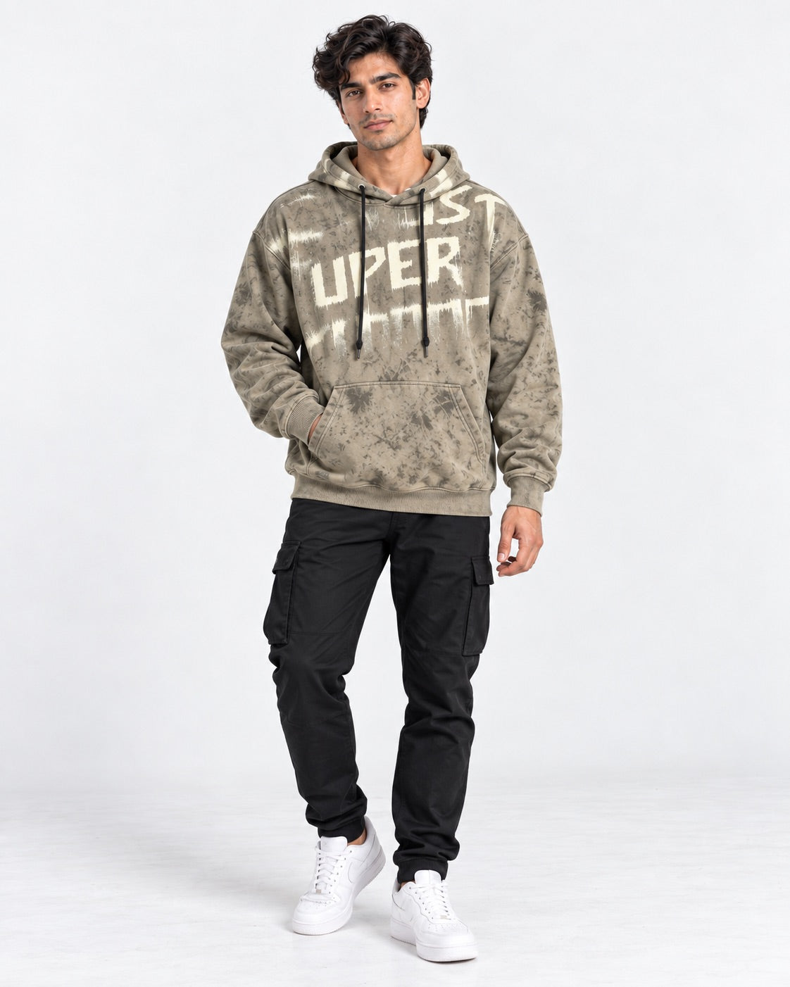 Tie-Dye Printed Hoodie