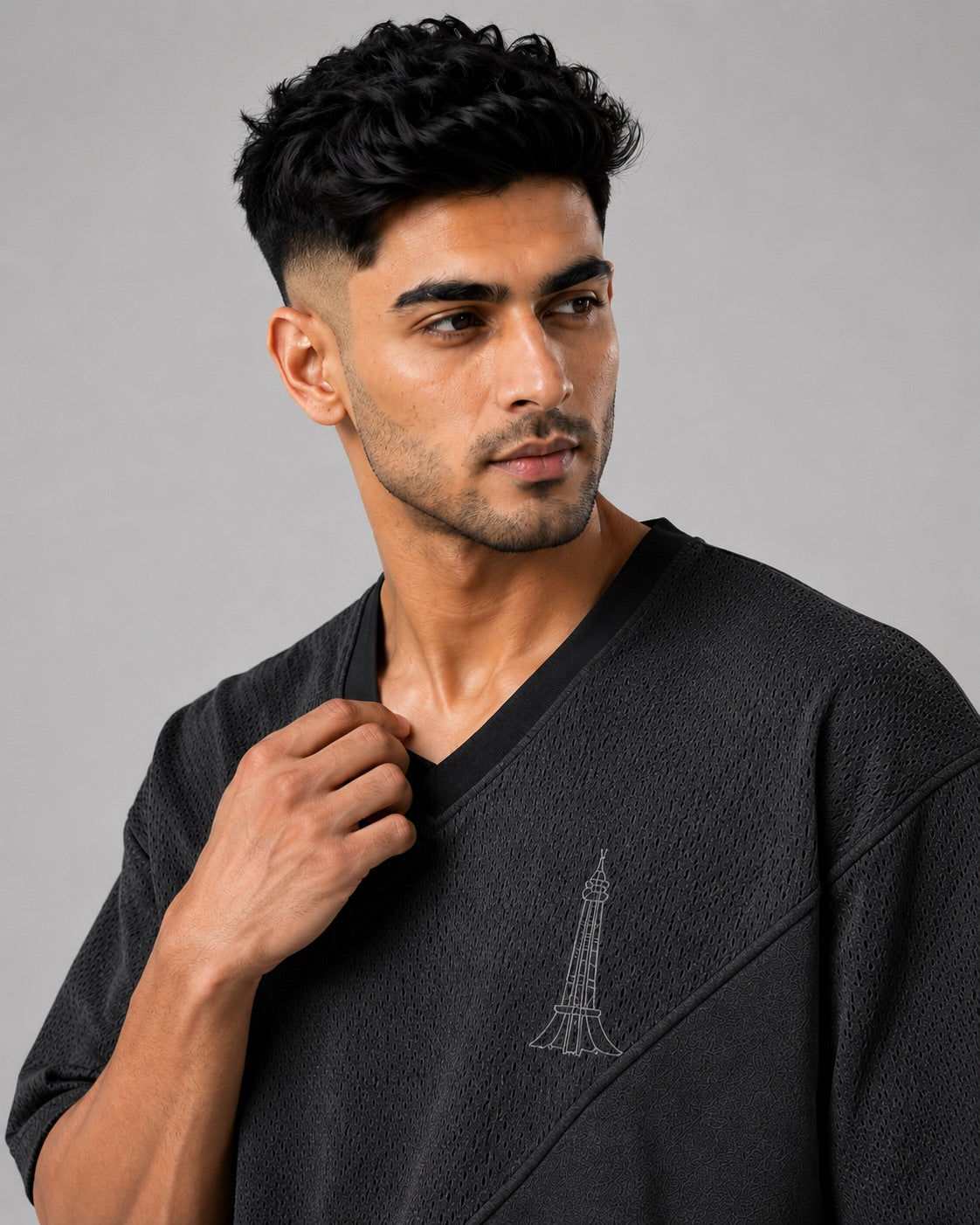 Azadi Mesh Oversized Tee — Men