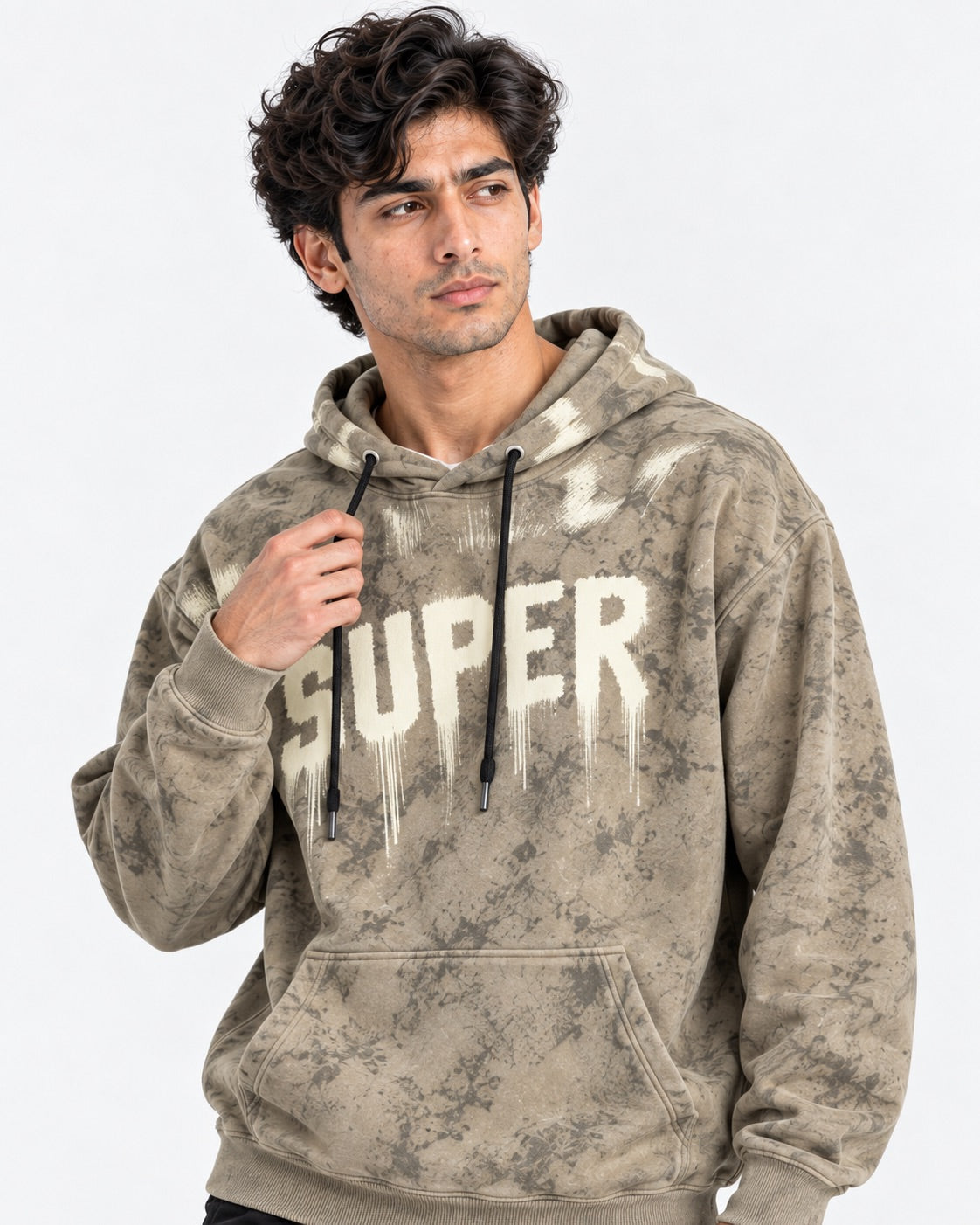 Tie-Dye Printed Hoodie